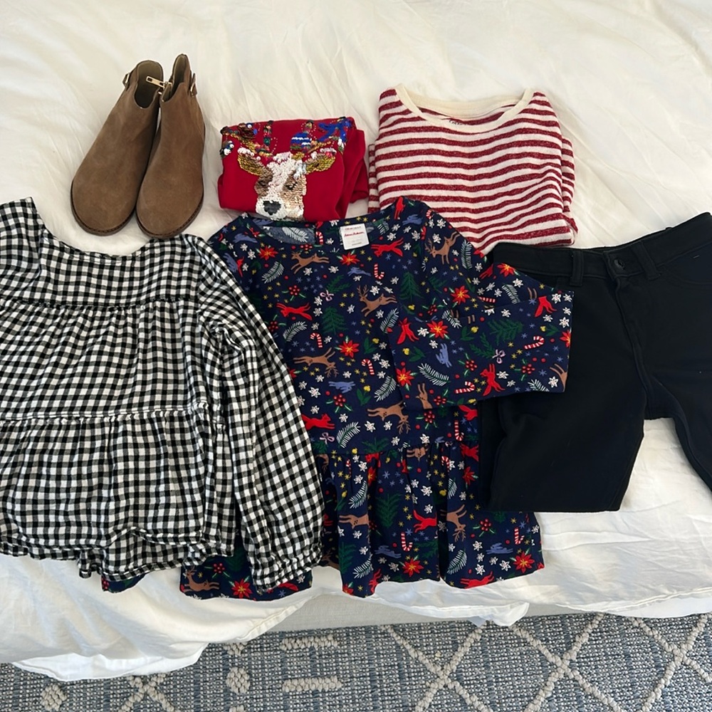 Girls Holiday size 6 bundle   Hanna Andersson, Janie & Jack and Cat & Jack